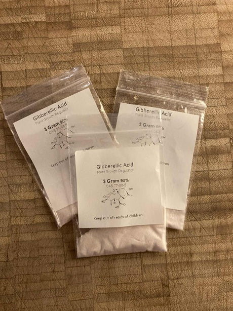 Gibberellic Acid 90% | Water Soluble | Instructions | Plant Growth | Seeds